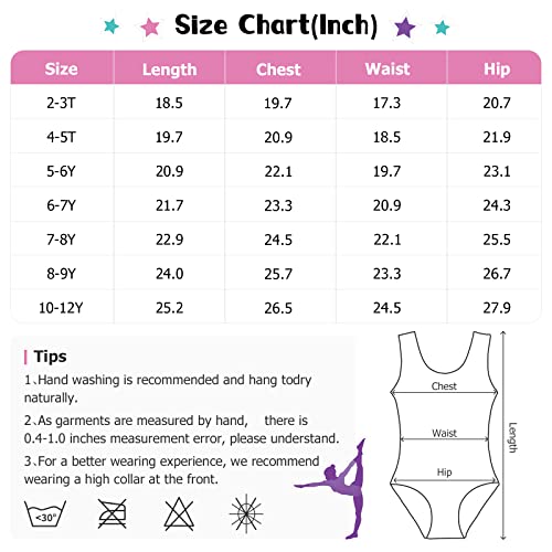 Jinhiteam Leotard For Girls Gymnastics Age 10-12 Years Old Paisley Blue Big Kids Athletic One-Piece Gym Leos #TOP6