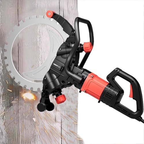 QFGain Sierra Circular De Anillo para Concreto, Profundidad De Corte De, Cortadora De Muros para Granito, Concreto Y MáRmol, 8900 W, Sin Escobillas Motor, Corte De 90° Sin áNgulo Muerto,410mm