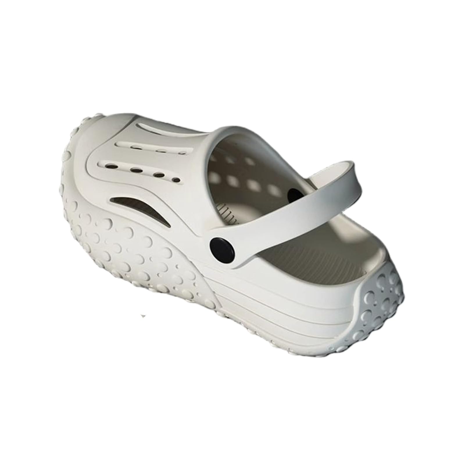 LSQSLBD Sliders Summer Men Clogs Hollow Out Breathable Eva Slippers Non-slip Casual Beach Sandals For Swimming-40-41-white