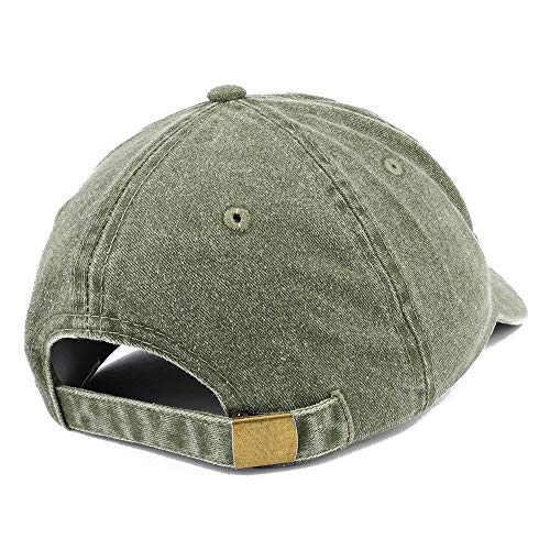Top Level Apparel Pineapple Design Embroidered Low Profile Unstructured Pigment Dyed Unisex Baseball Dad Hat Olive #TOP1