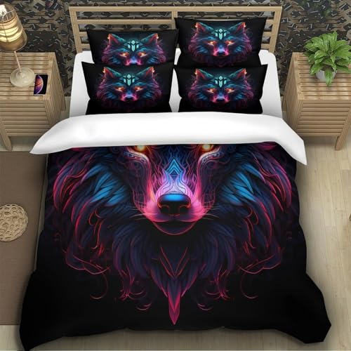 Housse de couette loup 3d pour décorer une chambre ado fantastique - 5