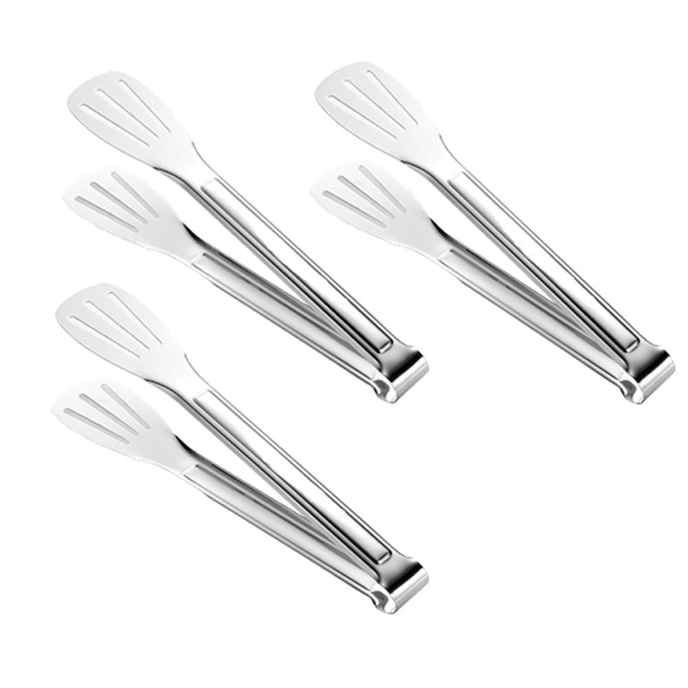 TENTA KITCHEN Buffet Tongs Cooking Tong Heavy Duty, Three Slotted Non-Slip Stainless Steel Serving Tongs for Barbecue Salad Ice Sugar Grilling Tongs Serving and Frying (3Pcs 12-Inch)