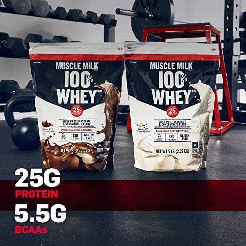 Muscle Milk 100% Whey Protein Powder, Chocolate, 25g Protein, 5 Pound - Image 5