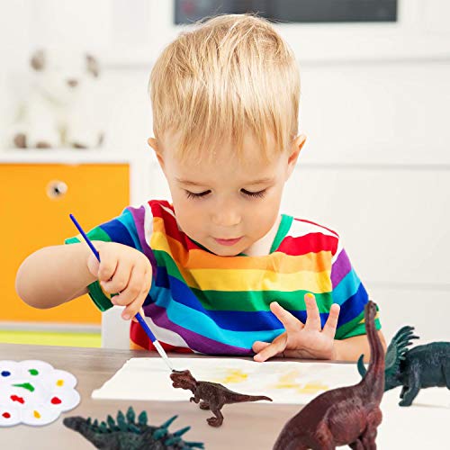 Kids Dinosaur Painting Kits 70pcs, DIY Dinosaur Toys Art and Craft with Kid\'s Apron, Play Mat, Decorate Your Own Dinosaur Figurines 3D Drawing for Boys Girls Ages 4 5 6 7 8 9 10 - Thumbnail 3