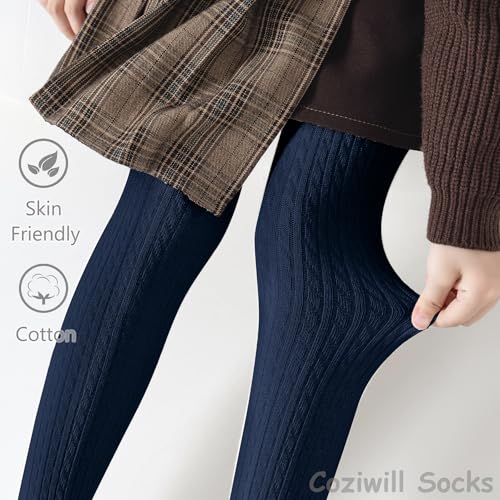 Girls Tights Seamless Toddler Stockings Tights Soft Cotton Cable Knit Baby Girl Tights Leggings 4-12 Years3