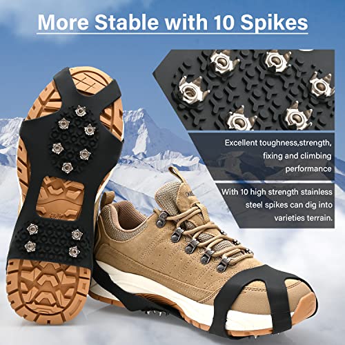 Crampons en silicone et acier inoxydable durables pour bottes de neige