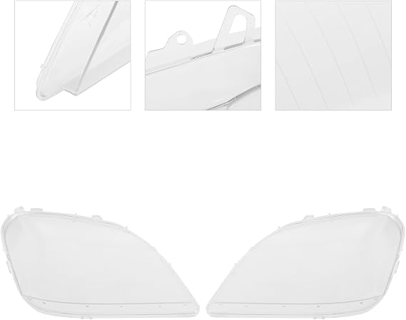 Pair Headlight Lens Cover Compatible with Mercedes Benz ML Class W164 2006 2007 2008 Front Left & Right Headlight Lens Cover Clear Headlamp Cover