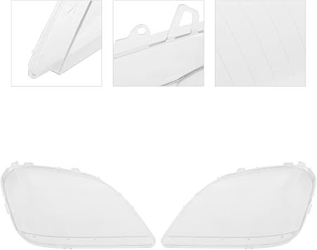 Pair Headlight Lens Cover Compatible with Mercedes Benz ML Class W164 2006 2007 2008 Front Left & Right Headlight Lens Cover Clear Headlamp Cover