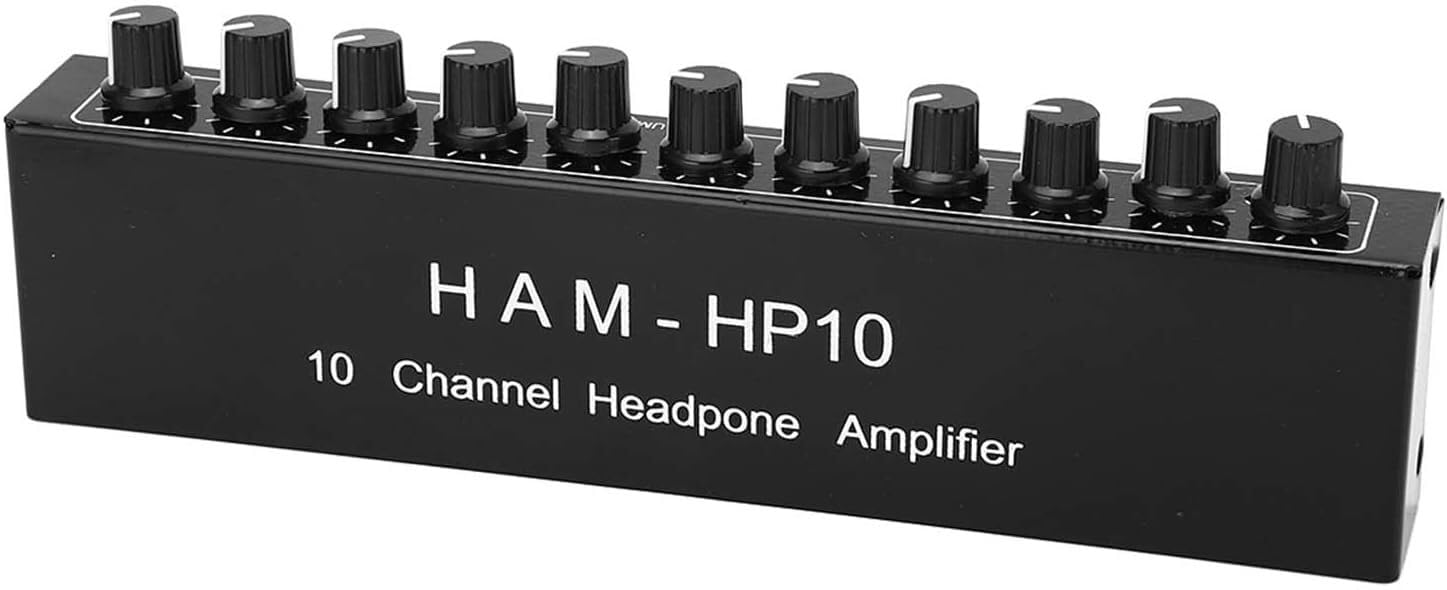 for Amplificatore for cuffie a 10 canali Splitter for cuffie a 10 vie Amplificatore audio stereo a 10 uscite for palco in studio e uso domestico