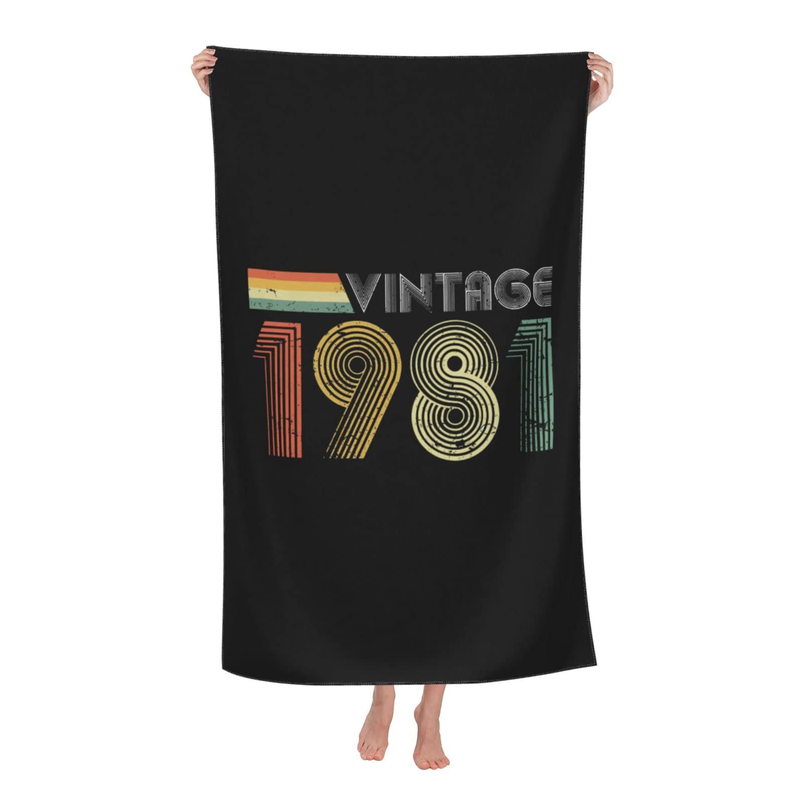 LSRCPD Beach Towels Vintage981 Pool Travel Gym Sports For Men Women 80X130Cm