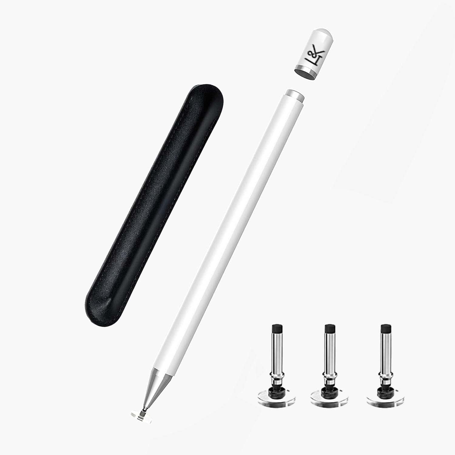 H&K Stylus Pen, Capacitive Disc Tip Pencil Magnetic Cap Stylus Compatible  with All Touch Screens, Touch Pens for iPad pro/iPad