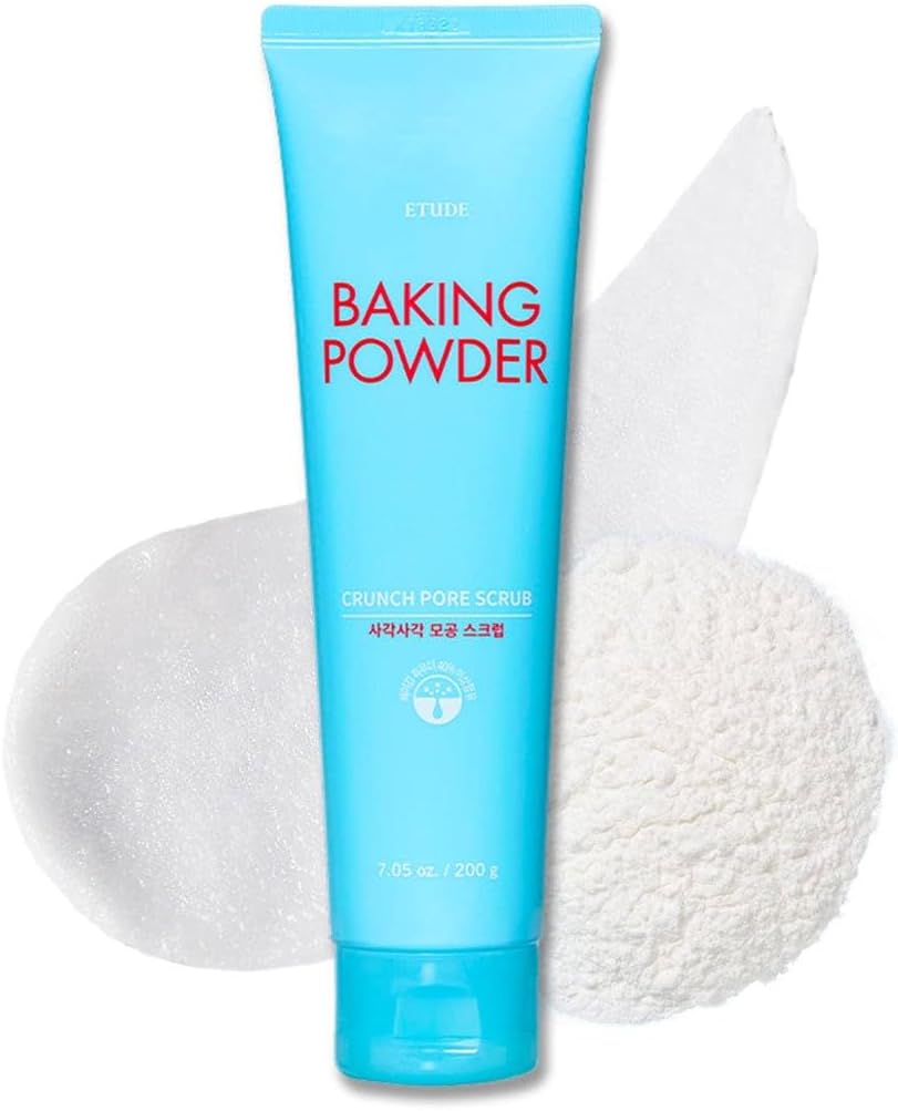 Etude House New Baking Powder Crunch Pore Scrub 7fl.oz (200ml) | Deep Pore Skin Care | Pore Cleansing Effect | Korean Exfoliate & Moisturize Skin | K-Beauty