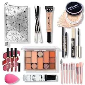 Makeup Sets For Girls Teenagers, All In One Makeup Kit, Makeup Gift Sets For Women With Makeup Storage Bag – Eyeshadow Palette Lip Glosses Concealer Primer Face Powder Mascara Eyebrow Pencil Eyeliner