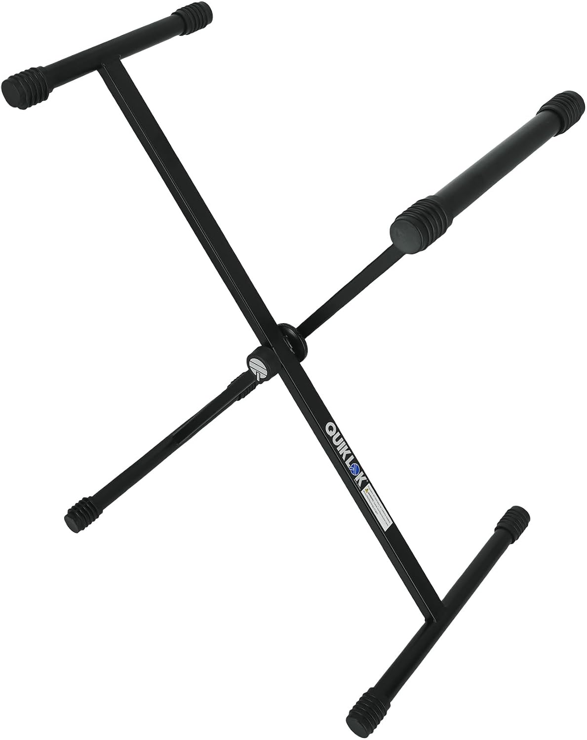 Audiosavings Bundle: Quik Lok T-10BK Single-Braced Adjustable X-Stand Keyboard Stand in Black Bundle with Free Rockville RPB2-BLACK Handheld Wireless Portable Bluetooth Speaker Great Sound (2 Items)