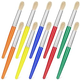 10Pcs Paint Brushes, Anezus Large Paint Brushes Chubby Brush Set for Classroom Washable Paint Acrylic Paint