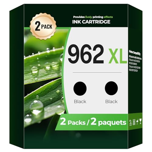Image of 962XL Black OfficeJet Pro 9015 9010 9020 9018 Compatible with HP Ink 962XL Black Ink Cartridges 962 HP962XL /962 HP962XL HP962 Printer Ink for OfficeJet Pro 9015 9010 9020 9018 9025 9012 9022 9014 9016