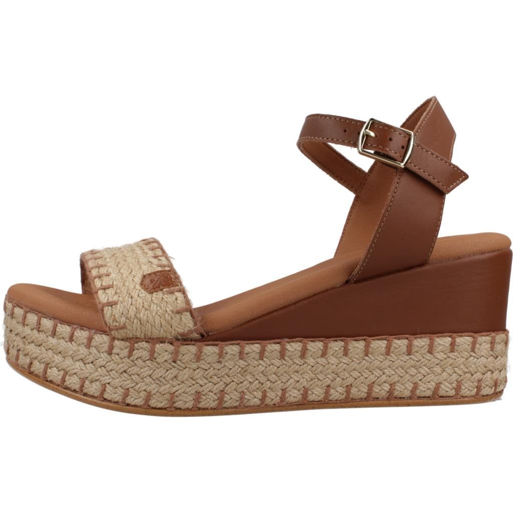 POPA Sandalia Casual de Ante y Yute, con Plataforma y cuña - CB35904-003 para: Mujer