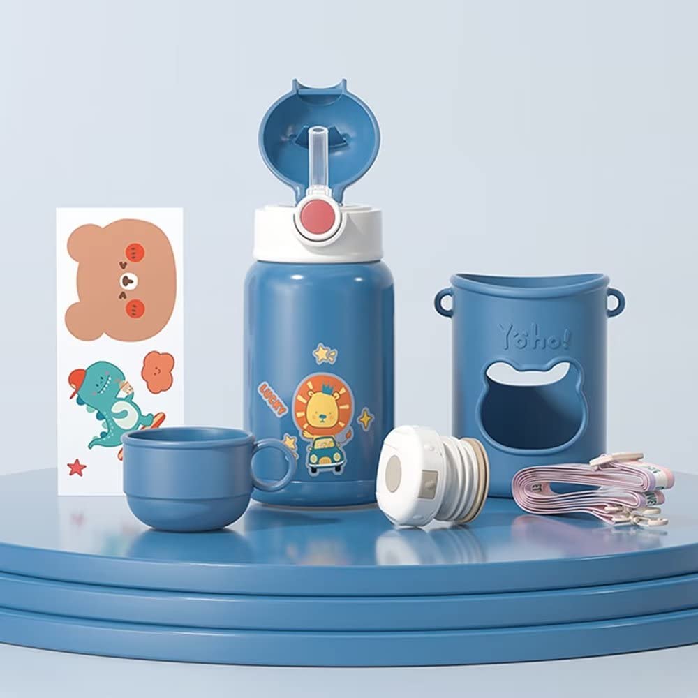 Amazon | KAISWK 450ml 水筒 子供 魔法瓶 3ways 直飲み ストローカップ