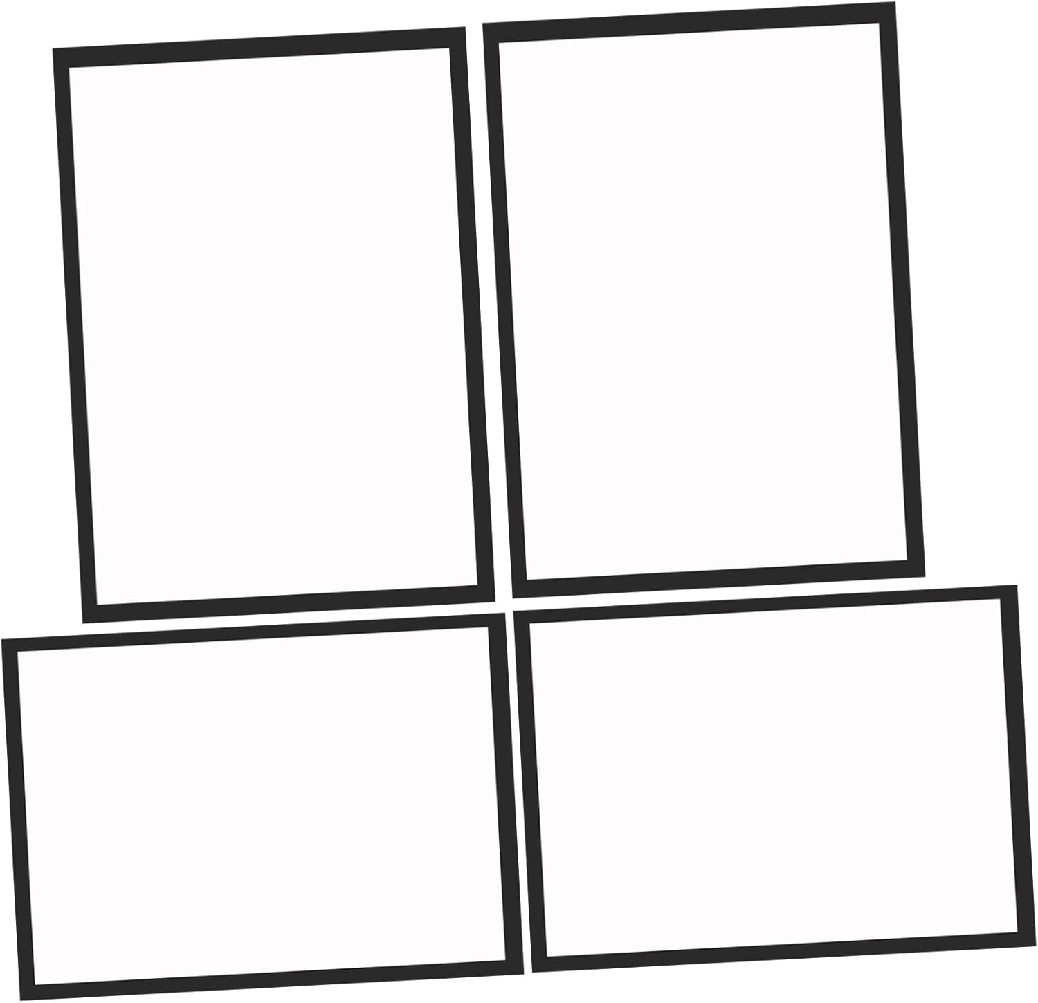 4pcs Magnetic Self-adhesive Picture Frames Creative Photo Display Frames for Paintings for Certificates and Documents