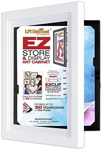 Li'l Davinci Kids Art Frame for 8.5x11 items: Front-opening wooden EZ-Store frames that allow you to hold up to 50 items in each!