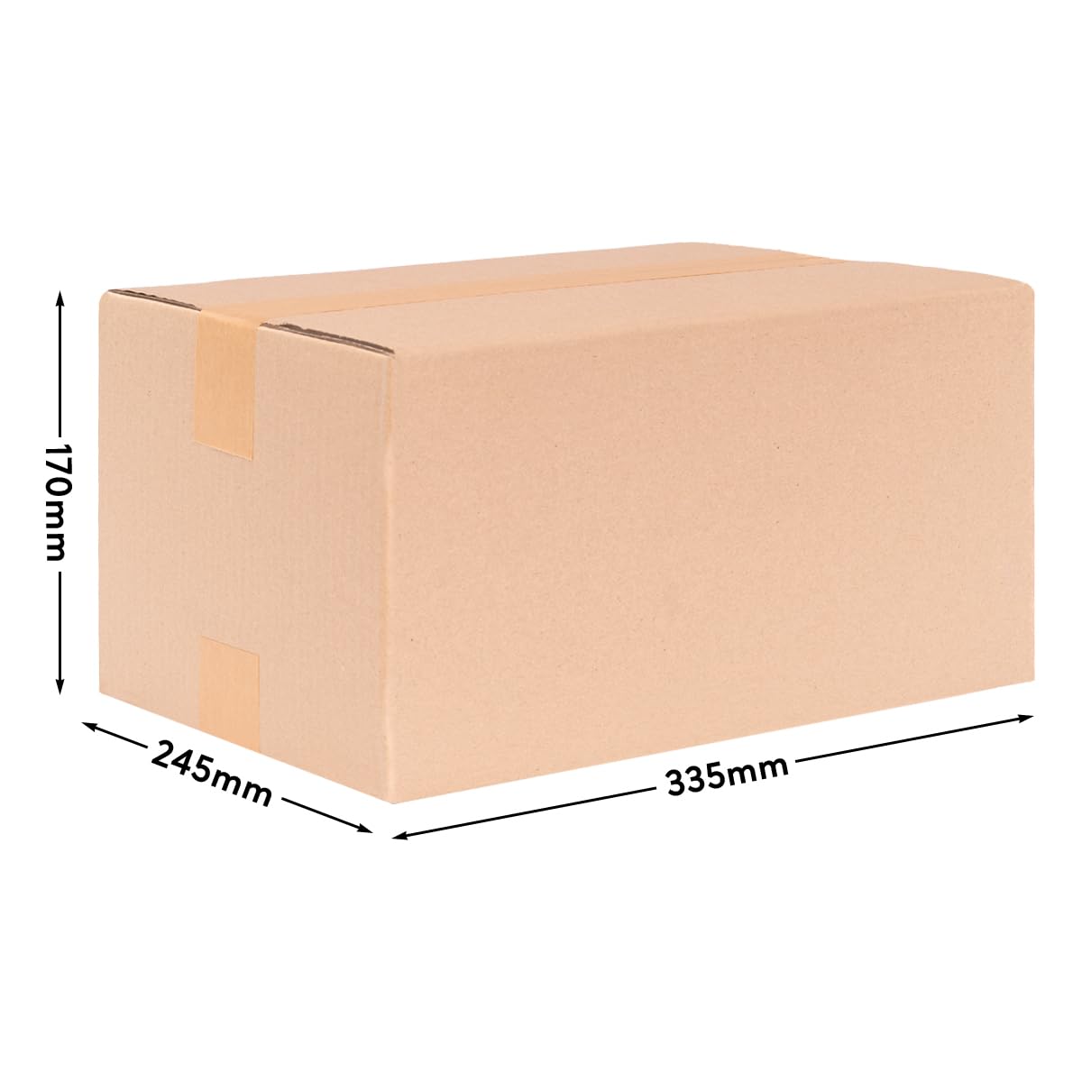 verpacking 100 Faltkartons 330x240x160mm braun KK 60 1 wellig rechteckige Versandkartons | DHL Paket 5Kg | DPD M | GLS M | H M Paket | für mittelgroße Waren, mittelgroße Versandkartons