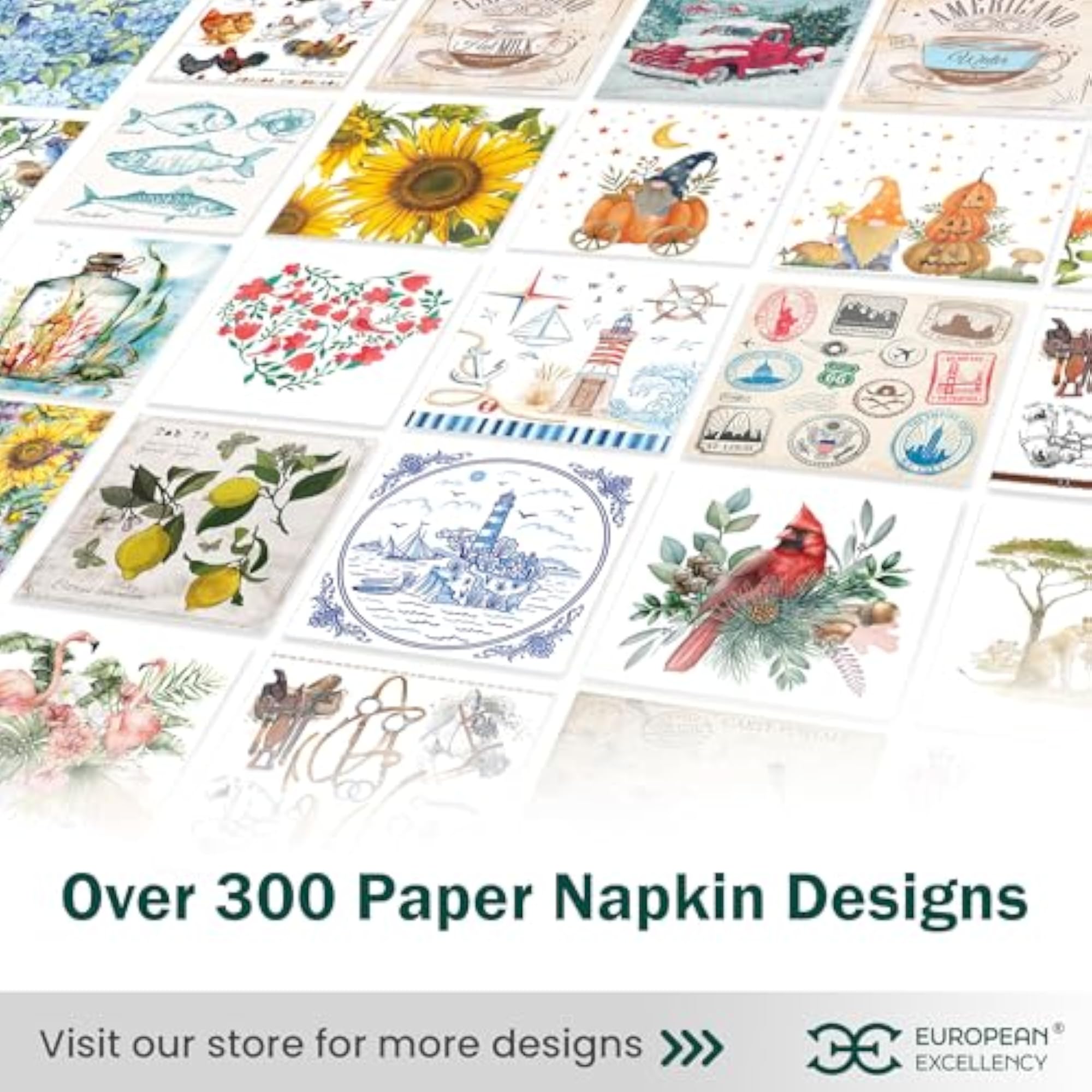 Wildflower Napkins, SPRING FLOWERS, 40pcs