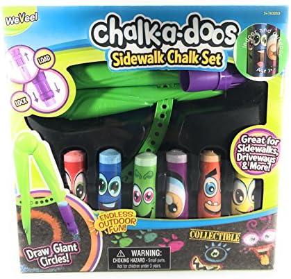 Chalk-a-doos Monsters Series Circle Tool & 6 Jumbo Chalk Sticks