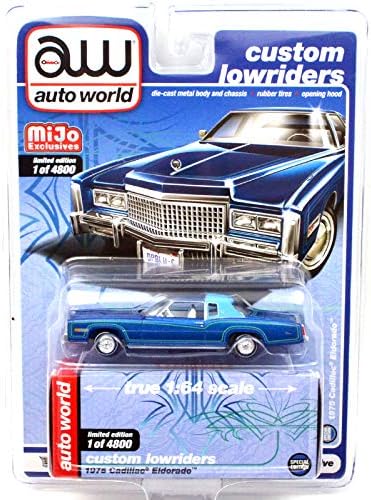 1975 CADILLAC ELDORADO LIDO GREEN 1/64 DIECAST MODEL AUTOWORLD 64282-AWSP058 A E