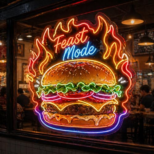 Image of Custom Logo Neon Sign, UV Printed LED Sign for Business, Office & Salon