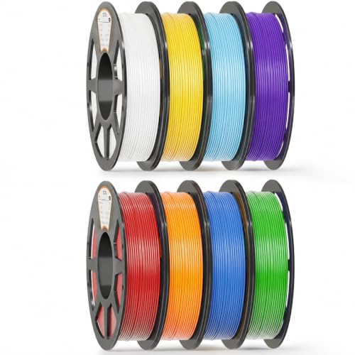 Image of YOOPAI PLA+ Filament 1.75mm, 250g Starter Color Bundle, 8 Rolls