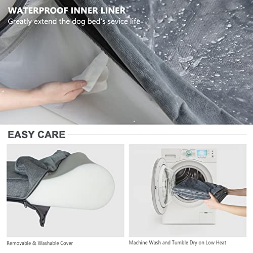 Casa Paw Xl Orthopedic Dog Bed For Extra Large Dogs, Washable Dog Beds, Memory Foam Dog Bed With Comfy Pillow, Pet Bed Sofa Dog Couch With Waterproof Lining & Non-Skid Bottom #TOP3