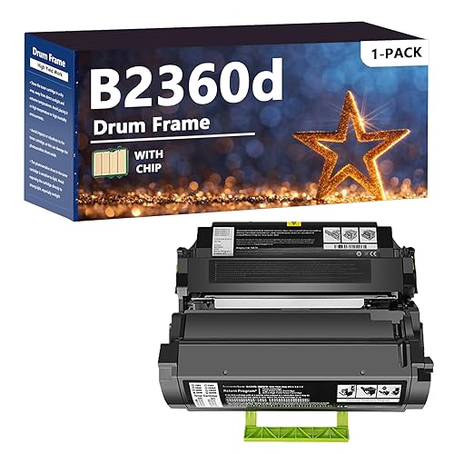 B2360d Compatible Drum Frame with Chip High Yield Up to 60,000 Pages Replacement for Dell B2360d B2360dn B3460dn B3465dn 1 Pack