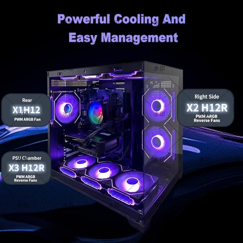 Image of Gaming PC Desktop Computer - Ryzen 7 5800X up to 4.7GHz, GeForce RTX 4060 8GB GDDR6, 16GB DDR4 RAM, 1TB NVMe SSD, WiFi 6 & BT 5.4, 9x ARGB Fans, 650W PSU, Windows 11 Pro