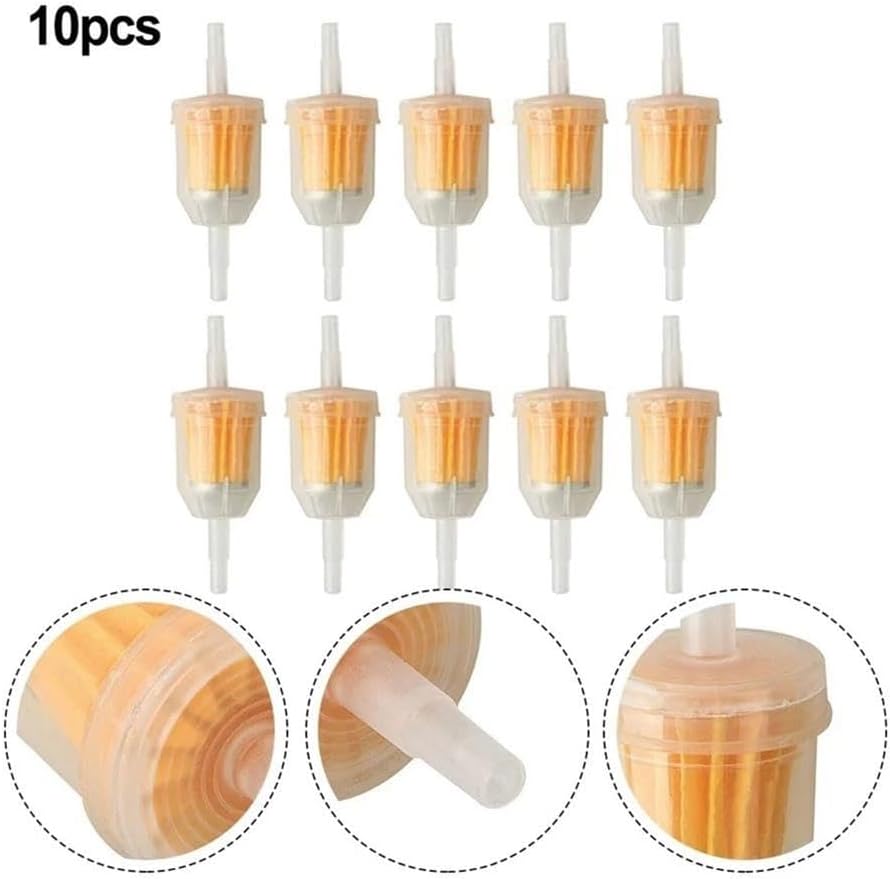 10Pcs Fuel Kit Fit for Lawn Mowers and for Small Engines Compatible with 6mm Or 8mm Internal Diameter Hoses
