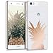 Produktbild kwmobile Hülle kompatibel mit Huawei P8 Lite (2015) - Handyhülle - Handy Case Ananas Strauch Rosegold Transparent