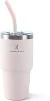 Copo Térmico de Aço Inoxidável 591ml, com Canudo e Tampa, Garrafa Termica Isolada a Vácuo Copos Garrafas Termo Pequeno Para Viagem Portátil, Para Água, Chá Gelado, Café, Smoothies e Muito Mais