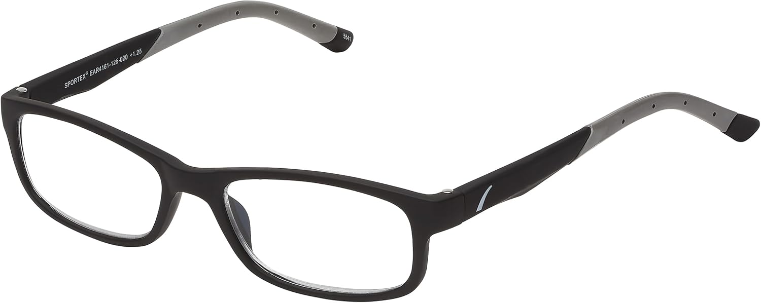 Sportex Readers Men's Plastic Frame Reading Glasses Anti-Glare
