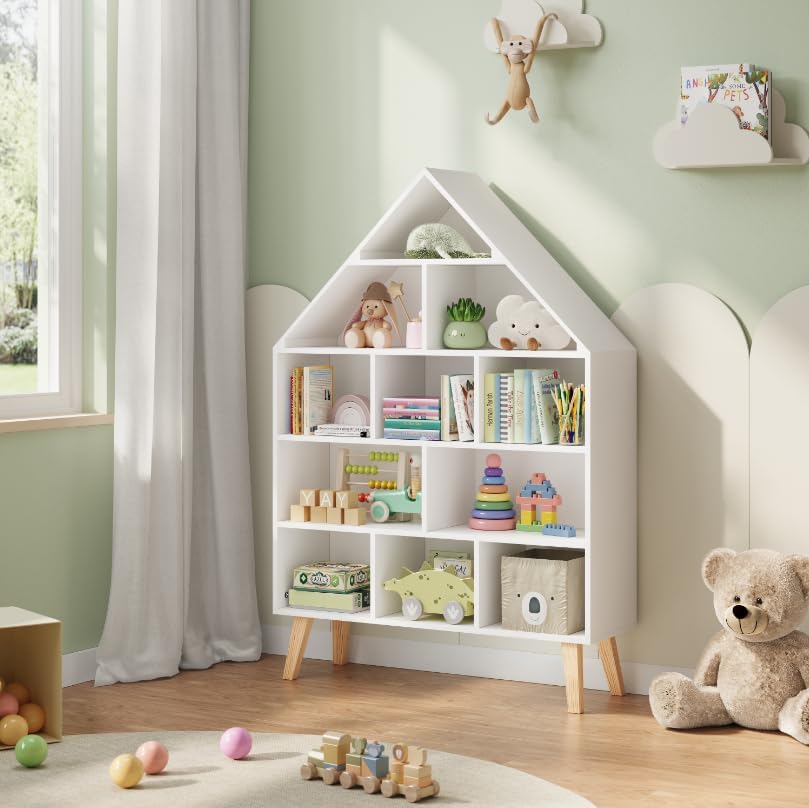 WOLTU Children's Bookcase with 5 Shelves Shelves for Children in ...