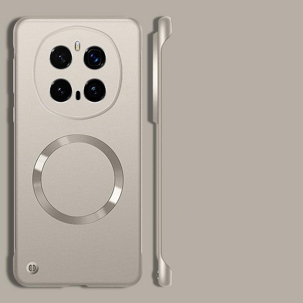 for Honor Magic 7 Pro Case，[Raised Camera Lens Protector]，[Rapid heat dissipation]，Magnetic Without Edges Honor Magic 7 Pro Cover，Advanced Business Shockproof Phone Case，Comfortable Touch，Gold