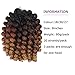 Ombre Wand Curl Crochet Braids Hair - 8 Inch Ringlet Twist Extensions with Jamaican Bounce (3 PCS, 1B/30/27)