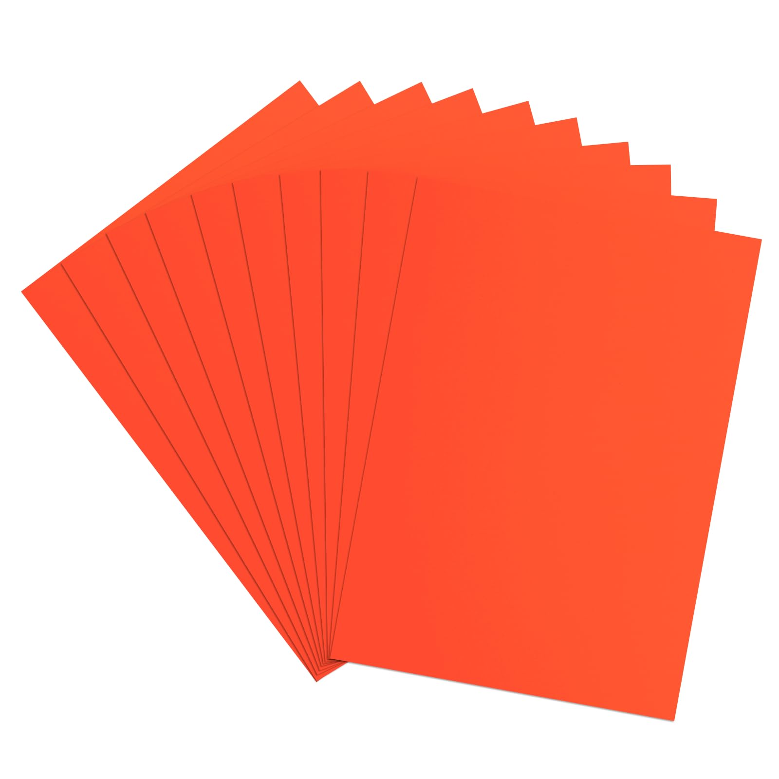 sourcing map Glow in the Dark Card 40 Sheets Blank Neon Card Stock 8"x6" 250gsm Fluorescent Blacklight Paper Printable for Party Dance Floor Ghost Supplies, Orange Red