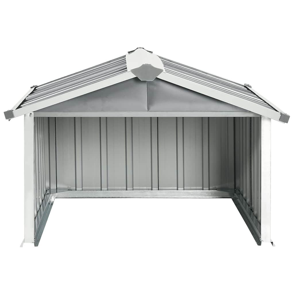 vidaXL Capanno per Robot Tosaerba 92x97x63 cm Acciaio Zincato Grigio