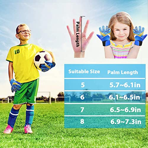 Jalunth Soccer Goalkeeper Goalie Gloves Kids Youth Goal Keeper Field Player Glove Boys Girls Ages 7-8 Years Old Anti-Slip Latex Palm Soft Pu Hand Back Red Size 6 Jalunth Soccer Goalkeeper Goalie Gloves Kids Youth Goal Keeper Field Player Glove Boys Girls Ages 7-8 Years Old Anti-Slip Latex Palm Soft Pu Hand Back Red Size 6 - Image 5