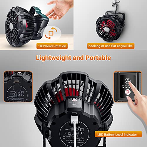 Portable-Fan-Camping-Fan-for-Tents-30-Hours-Work-time-Camping-Lantern-Desk-Fan-with-Power-Bank-Clip-and-Remote-Rechargeable-Fan-for-Hiking-BBQ-Garden-Bedroom-Office-Hurricane Portable-Fan-Camping-Fan-for-Tents-30-Hours-Work-time-Camping-Lantern-Desk-Fan-with-Power-Bank-Clip-and-Remote-Rechargeable-Fan-for-Hiking-BBQ-Garden-Bedroom-Office-Hurricane