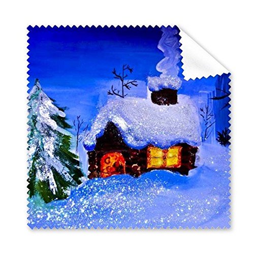 Chiffon de nettoyage pour lunettes motif peinture à l'huile d'hiver x5
