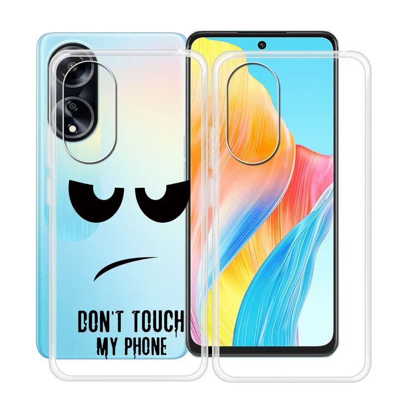 HGJTF Cover per Oppo A98 5G (6.72), 2 Pezzi Ultra-Sottile Anti Graffio