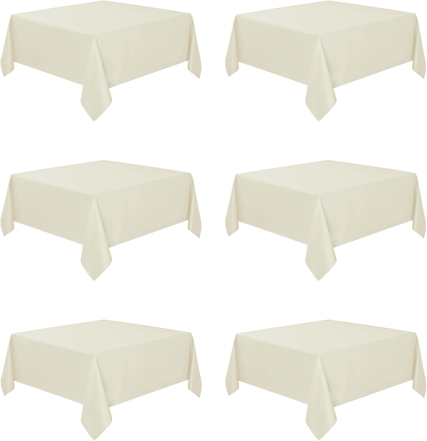 Fitable 6 Pack Square Tablecloths 70 x 70 Inches Stain