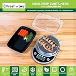 Freshware Meal Prep Containers 15 Count (Pack of 1) Compartment Food Storage Containers with Lids, Bento Box, BPA Free, Stackable, Microwave/Dishwasher/Freezer Safe (28 oz) (Color May Vary) - Image 2