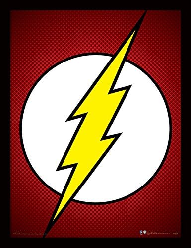iPosters DC Comics "The Flash Symbol" Framed Print, 30 x 40 cm