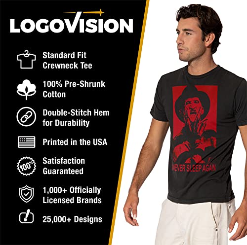 Nightmare on Elm Street Never Sleep Again Shirts for Men, Short Sleeve T Shirt, Officially Licensed4